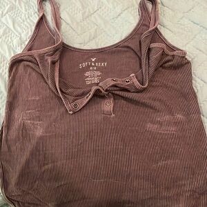 Small soft and sexy American eagle crop tank top grey